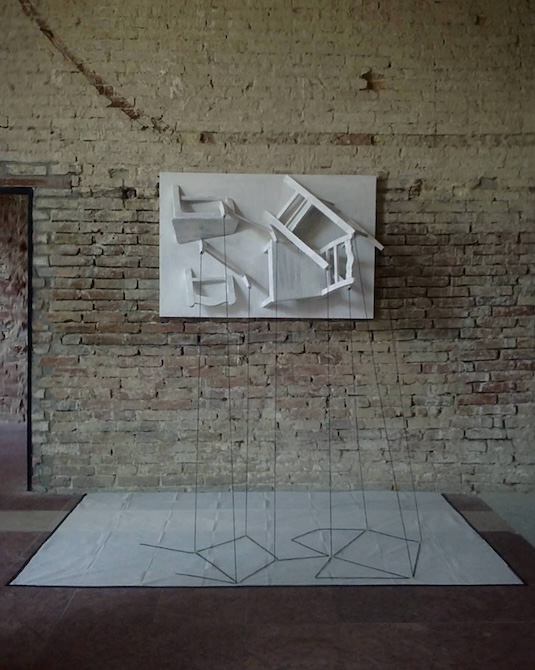 Másnap, tárgykollázs, 150×100 cm, 2016
