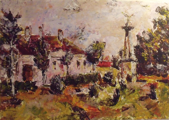 Park részlet, akril, vászon, 35×50 cm, 2015