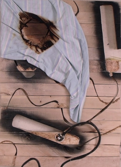 TÁ I., vegyes technika, fa, 50×70 cm, 2016