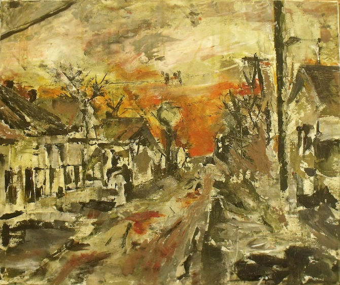 Zrínyi utca…, akril, vászon, 50×60 cm, 2015